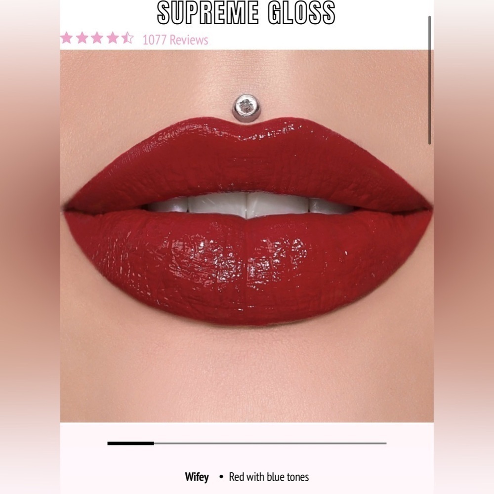 Brand New Jeffree Star Supreme Gloss Full Pigment Lip Gloss in Color Wifey - Picture 2 of 5